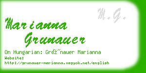 marianna grunauer business card